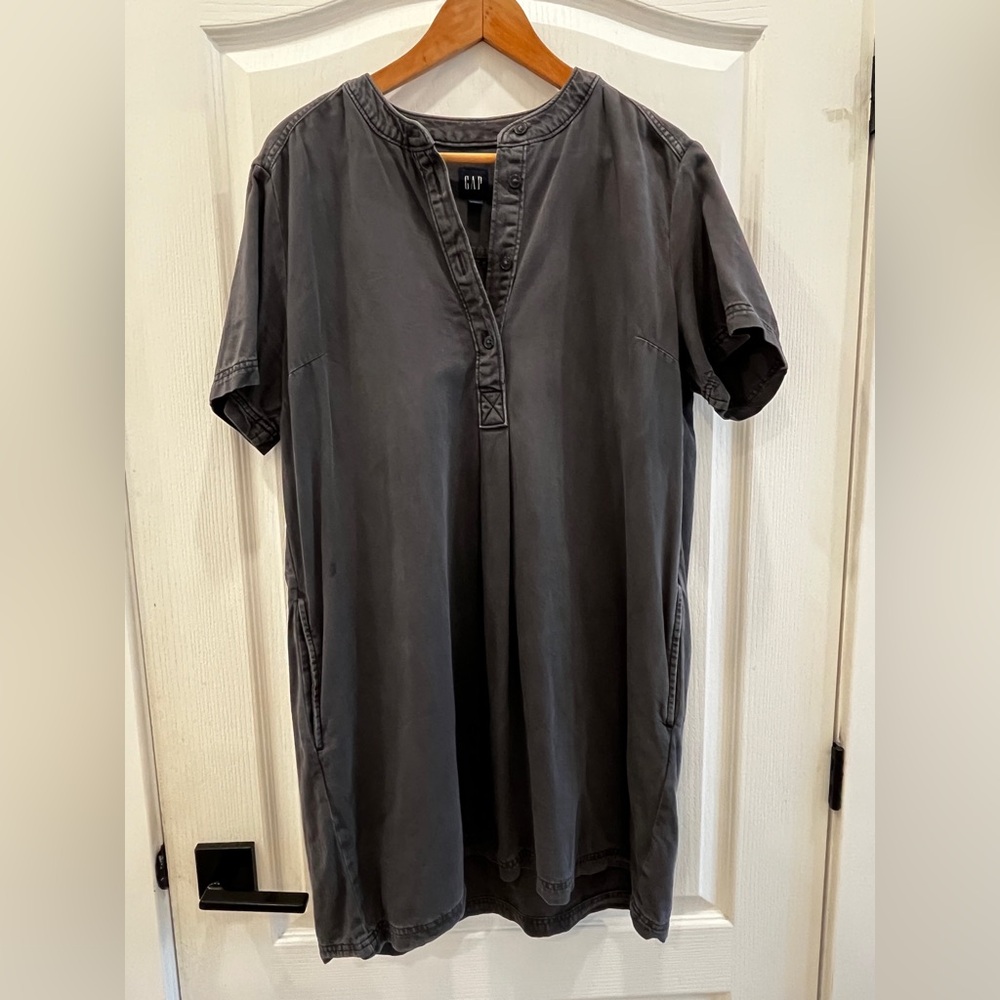 GAP Henley Style Shirt Mini Dress